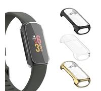 Wanme Fitbit inspire 3 Case, Soft TPU Bumper Protective Case All-Around Shockproof Thin Protective Case Cover Shell with Screen Protector for Fitbit inspire 3 (Clear/Transparent)