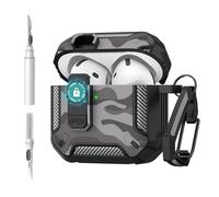 Wanme for AirPods 4 Case Cover, Shockproof Hard Shell Protective Case Compatible with Apple AirPods 4th Generation for Women Men, Full Protection Airpod 4 Cover with Cleaner Kit, Keychain