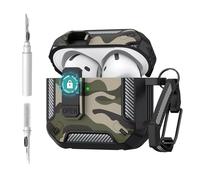 Wanme for AirPods 4 Case Cover, Shockproof Hard Shell Protective Case Compatible with Apple AirPods 4th Generation for Women Men, Full Protection Airpod 4 Cover with Cleaner Kit, Keychain