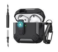 Wanme for AirPods 4 Case Cover, Shockproof Hard Shell Protective Case Compatible with Apple AirPods 4th Generation for Women Men, Full Protection Airpod 4 Cover with Cleaner Kit, Keychain