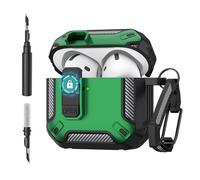 Wanme for AirPods 4 Case Cover, Shockproof Hard Shell Protective Case Compatible with Apple AirPods 4th Generation for Women Men, Full Protection Airpod 4 Cover with Cleaner Kit, Keychain