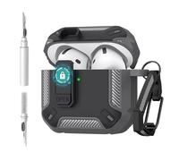 Wanme for AirPods 4 Case Cover, Shockproof Hard Shell Protective Case Compatible with Apple AirPods 4th Generation for Women Men, Full Protection Airpod 4 Cover with Cleaner Kit, Keychain