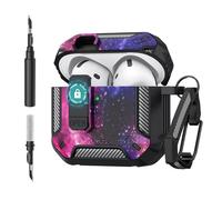 Wanme for AirPods 4 Case Cover, Shockproof Hard Shell Protective Case Compatible with Apple AirPods 4th Generation for Women Men, Full Protection Airpod 4 Cover with Cleaner Kit, Keychain