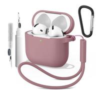Wanme for AirPods 4 Case Cover, Soft Silicone Protective Case Compatible with Apple AirPods 4th Generation for Women Men, Full Protection Airpod 4 Cover with Cleaner Kit, Keychain