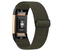 Wanme For fitbit Charge 2 straps for Women/Men,Elastic Strap Replacement for Fitbit Charge 2 strap (1 Pack), Adjustable Sport Wristbands for Fitbit Charge 2 (Green Arrow)