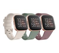 Wanme Pack 3 Straps for Fitbit Versa 2 Strap/Versa Strap for Women Men, Silicone Sport Replacement Wristband for Fitbit Versa Lite/Versa 2/ Versa (Cactus/Violet Smoke/Starlight, L)