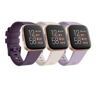 Wanme Pack 3 Straps for Fitbit Versa 2 Strap/Versa Strap for Women Men, Silicone Sport Replacement Wristband for Fitbit Versa Lite/Versa 2/ Versa (Starlight/Purple/Violet, L)