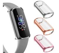 Wanme Screen Protector compatible with Fitbit Luxe, HD Clear TPU All-Around Coverage Protective Case, Scratch-proof Anti-collision Screen Protector compatible with Fitbit Luxe(Pack E1)