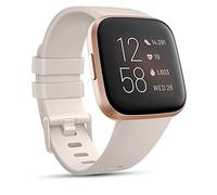 Wanme Strap for Fitbit Versa 2 Straps/Fitbit Versa Strap/Fitbit Versa Lite Strap for Women Men, Silicone Sport Classic Replacement Straps Compatible with Fitbit Versa Lite/Fitbit Versa 2(L,Starlight)