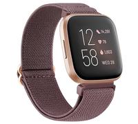 Wanme Stretchy Straps Compatible with Fitbit Versa 2 for Women Men,Fitbit Strap,Soft Adjustable Nylon Breathable Sport Strap 2/Versa/Versa Lite/SE (X-Smoke Violet)