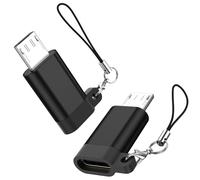Wanme USB C Female to Micro USB Male Adapter 2Pack, Data Transfer Adapter Compatible with Galaxy S7/S7 Edge, Nexus 5/6 and Micro USB Devices (Black)