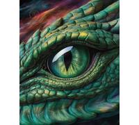 WANMIU Paint by Numbers Eye of The Emerald Dragon Kits for Beginners Adults DIY Art Decor Hand Painted Painting by Numbers Creative Gift Home Decoration 16x20 inch Frameless