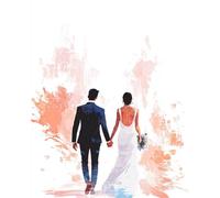 WANMIU Paint by Numbers for Adults and Beginner Couple Holding Hands (2) Kits On Canvas Without Frame DIY Color Oil Painting Acrylic Paints,Home Wall Decor 40X50CM