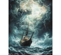 WANMIU Paint by Numbers Sailing Ship (2) Kits for Beginners Adults DIY Art Decor Hand Painted Painting by Numbers Creative Gift Home Decoration 16x20 inch Frameless