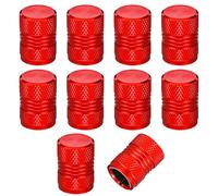 Wanmu 10 Pack Tire Valve Stem Caps, Universal Anti-Corrosion Car Air Cover for Car, SUV, Bike, Truck, Motorcycles (Red)