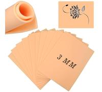 Wanmu 12 Pcs 3mm Tattoo Practice Skins, Professional Thick Silicone Sheets Pure Silicone Realistic Tattoo Skin for Training, Durable Fake Skin for Tattooing Microblading Eyebrow Lip Practice Display