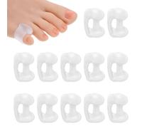 Wanmu 12 Pcs Gel Toe Separators, Pinky Toe Spacers Straightener Bunion Corrector for Overlapping Toes Hammertoe Crooked Toes Relieving Pressure