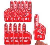 Wanmu 12 Pcs Mini Foam Fingers, Fan Foam Finger Baseball Fan Mini Foam Finger We're #1 Sports Themed Party Supplies Hand Fingers for Basketball Football Baseball Hockey Events Games Birthday Supplies
