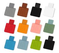 Wanmu 12Pcs Pen Loop Holder, Self-Adhesive Leather Pencil Holder with Elastic Loop for Notebooks Journals Calendars Planners Tablet Case Bible(11 Colors)