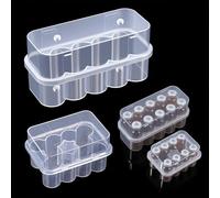 Wanmu 21 Slots Peptide Case for Fridge, 2Pack 3 mL Insulin Bottle Holder & 10 mL Peptide Vial Organizer, Semi-Transparent for GLP-1/Semaglutide, Refrigerator Storage Diabetic Care Supplies (3ML+10ML)