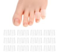 Wanmu 24 Pcs Silicone Toe Protectors, Open Pinky Toe Sleeves, Corn Removers for Toes, Gel Toes Cushions Pads for Corn, Blisters, Hammer-Toes, Bunion, Toenails Loss and Friction Pain Relief