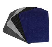 Wanmu 24Pcs Iron on Patches, 4" × 3" Fabric Iron on Repair Patch, Strongest Glue Denim Decorating Kit for Jeans Clothing Inside and Outside Repair (Dark Grey, Light Grey, Blue, Black)