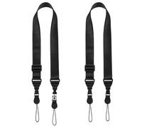 Wanmu 2Pcs Adjustable Shoulder Strap, Nylon Camera Strap, Comfortable Neck Straps for Cellphone Tablet, Camera, Laptop, Binocular, Luggage Bag (Black)