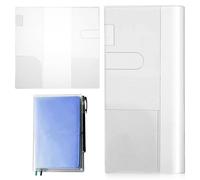 Wanmu 2Pcs Clear Plastic Cover for Weeks, 8.3 × 7.5 inches Transparent Planner Cover Protector, Waterproof Notebook Protective Sleeve