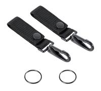 Wanmu 2Pcs Heavy Duty Belt Keeper Clip Key Holder, Key Clip with Nylon MOLLE Strap & Metal Snap & Key Clip, Vest Accessories, Law Enforcement Accessories, Police Equipment