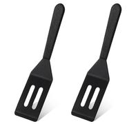 Wanmu 2Pcs Mini Spatula, Silicone Small Spatula for Kitchen Use, Heat-Resistant Thin Spatula for nonstick cookware, Brownies, Fried Eggs, Cakes, Lasagna or Cookie, Pie