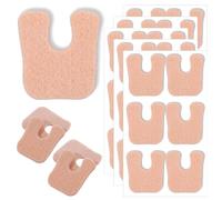 Wanmu 30 Pcs Horseshoe Pads for Feet, U-Shaped Felt Callus Pads, Metatarsal Pad, Foot Cushions, Protect Calluses from Rubbing on Shoes, Reduce Foot and Heel Pain Self-Stick Pedi Cushions Men Women