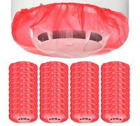 Wanmu 40 Pcs Detector Cover, Dust Paint Alarm, Plastic Fire Alarm, Thicken Elastic Cover for Home or Commercial Building Use (Red)
