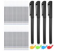 Wanmu 44Pcs Magic Pens & Refills for Magic Copybooks, Invisible Grooved Book Disappearing Ink Pens Maker with Writing Grip for Reusable Handwriting Workbooks Practice, Drawing
