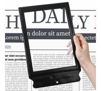 Wanmu 5X Full Page Magnifying Glass for Reading, Bendable Handheld Magnifying Glass, 8.8x6.3 Inch Perfect Visual Perfect Magnifier Perfect for Small Prints, Aging Eyes, Low Vision, and Seniors