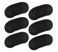 Wanmu 6 Pcs Eye Mask Sleep Masks Bulk Soft Breathable Blackout Eye Cover for Side Sleeper, Black Blindfold Sleeping Mask with Adjustable Straps for Travel Blindfold Meditation Nap Women Men Kids