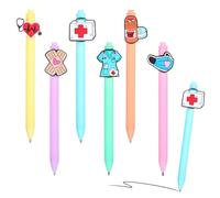 Wanmu 6Pcs Nurse Pens, Funny Nurse Accessories for Work, Gel Pen Black Ink Set, Cool Gifts for CNA Rn Medical Assistants, Nurse Practitioners, School Nurse, Nursing Instructor, Future Nurse
