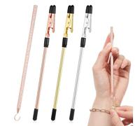 Wanmu Bracelet Helper Fastening Aid to Put on Yourself, 4 Pcs Bracelet Helper Tool Hook, Fastening Jewelry Tools, Metal Bracelet-Wearing Assistance Helpers for Bracelets, Necklace, Jewelry, Watch