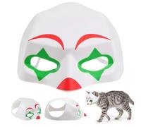 Wanmu Cat Mask, Halloween Cat Cosplay Hat with Elastic Band, Funny Kitty Costumes Accessory for Pets Cosplay Apparel (White, 5.5 × 3.5 × 2.8 inches)