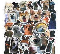 Wanmu Cute Dog Meme Stickers 100Pcs Waterproof Vinyl Funny Puppy Stickers for Water Bottles Laptops Luggage Skateboards, Party Supplies