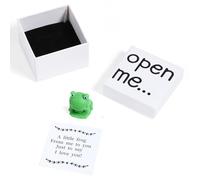 Wanmu I Love You Frog Gift, Cute Little Frogs, Desk Buddy, Matchbox Gift, Pocket Hug Frog Lover
