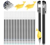 Wanmu Magic Pens & Refills for Grooved Handwriting Workbooks, Reusable Disappearing Ink Pen Maker, Invisible Ink Pen Refills with Writing Grip for 3-5 Kids Children Grooved Writing Books Practice