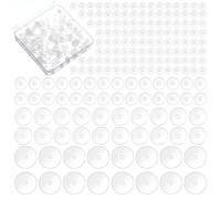 Wanmu Pack of 200 Anti Wild Meat Piercing Disc 3/5/7/9 mm, 4 Sizes Silicone Transparent Earring Back Pad, Clear Stabilize Earrings Keloid Ear Lobe Support Plasters