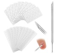 Wanmu Pre-treatment Nail Cuticle Pusher, Prep Nail Pushers, Dual Ended Cuticle Remover with Sandpaper Sheets, Dead Skin Removing Manicure Tool for Nail-Care Art Nail-Prep