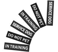Wanmu Service Dog Patches, 6 Pcs Ask to Do Not Pet Patch Vest, Training Dog Patches with Hook and Loop Tape, Removable Patch for Dogs Harness(1.1 × 0.7 Inch)