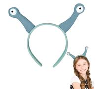Wanmu Snail Antenna Headband, Cute Spa Hair Bands Makeup Headbands, Funny Cartoon Hair Accessories for Womens Washing Face Shower Beauty Skincare Halloween Party Photo Props (Green)
