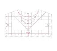Wanmu T-Shirt Ruler Guide for Vinyl Alignment, T-Shirt Measurement Tool, 13.86 x 7.92 inches, Plastic