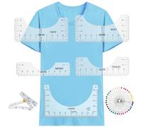 Wanmu Tshirt-Ruler Guide to Center Vinyl, T shirt Ruler Alignment Tool Placement for Heat Press, Shirt Measurement Tool, Accessories and Supplies