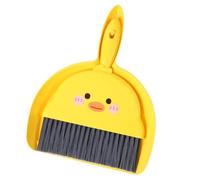 Wanmu Upgrade Small Broom and Dustpan Set, Hand Dustpan and Brush Set, Cute Yellow Mini Broom and Dust pan Sets, Little Dust Pan for Home Use Tabletop Debris Cleaning Pet Cages Guinea Pig Cages