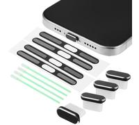 Wanmu USB C Dust Plug, 4 Pack Anti-Lost Speaker Dust Cover Protector Cap, Type C Plug Cover Charging Port Protector Cover for Phone Accessories (Black)