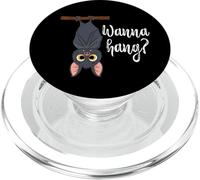 Wanna Hang Cute Funny Pun Bat Lover Halloween PopSockets PopGrip for MagSafe